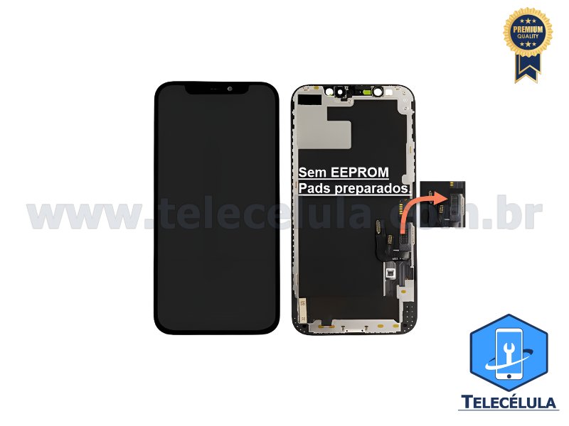 Sem Imagem - LCD PREMIUM IPHONE 12, 12 PRO PRETO VEZR ALTA QUALIDADE IMAGEM DISPLAY E TOUCH SCREEN